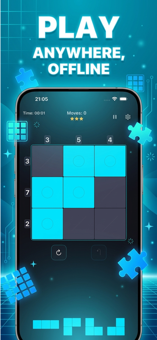 Gridzle campaign play screen